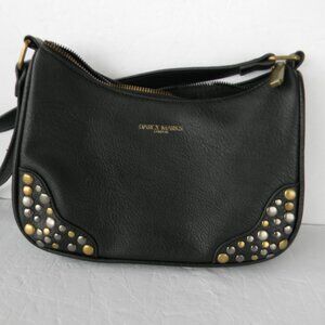Darcy Marks London SMALL BLACK GROMMET EMBELLISHMENT SHOULDER BAG